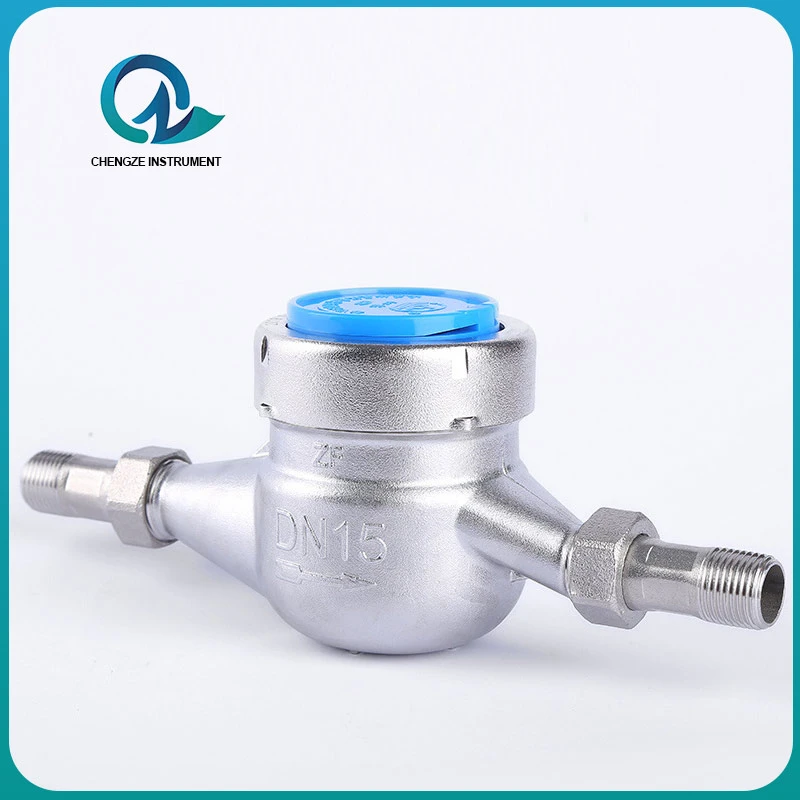 Medidor de água de aço inoxidável com palheta de rotor